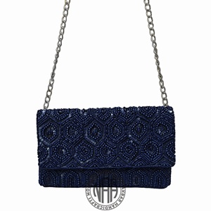 Sac à main perlé artistique avec chaîne Pochette de mode faite à la main Fabricant en gros Commandes à l'exportation - Product Image 4