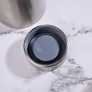 Bouteille isotherme ronde en acier inoxydable gris au design classique, 350 ml et 750 ml, bouteilles d'eau de voyage, option cadeau - Product Image 1