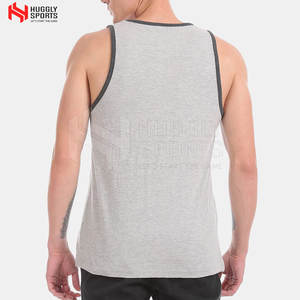 Camiseta sin mangas para hombre personalizada al por mayor, ropa deportiva de color sólido para deportes informales, diseño de punto transpirable, opciones de talla grande - Product Image 4