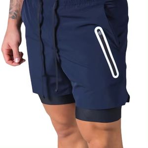 Shorts de sport pour homme personnalisés, à séchage rapide, extensibles, à compression, avec taille élastique, respirants, avec cordon de serrage, pour la salle de sport, la remise en forme, l'été - Product Image 6