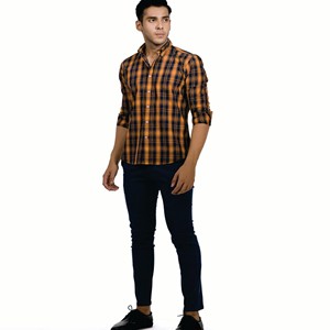 Chemise extensible à manches longues pour hommes Chemise décontractée pour hommes, coupe ajustée, douce et confortable, de style professionnel sur mesure, vente en gros - Product Image 1