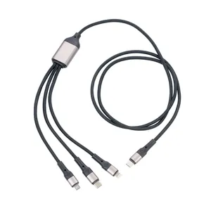 Cavo Dreizack Pro 3 in 1 in RPET, Gadget USB Personalizzato, Prodotto Promozionale - Product Image 1