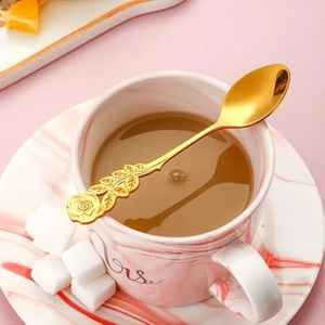 Utensilio decorativo de bajo precio para cocina casera y artículos de regalo Cuchara de cobre ecológica Cuchara reutilizable para comidas diarias - Product Image 2