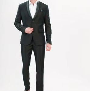 La Scoot Designer Hombres 2 piezas Poliéster Viscosa Estilo Jodhpuri Traje de fiesta Ajuste regular Botón de un solo pecho Volar Longitud larga - Product Image 1