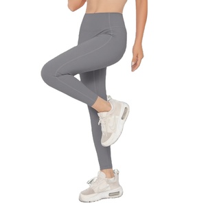 Novedad en Ropa Deportiva para Mujer, Leggings de Yoga Largos, Transpirables, de Alta Elasticidad, con Estampado Sólido y Efecto Fruncido, para Correr y Entrenar - Product Image 4