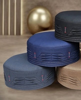 Topi Kufi Modis Buatan Tangan dengan Logo Kustom, Islami, Muslim, untuk Sholat, Tradisional Turki, Bergaya, Aksesoris Fashion Etnik Pria