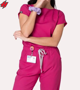 Vente en gros de combinaisons à séchage rapide uniformes de jogging à manches courtes pour infirmières dentaires médecins vêtements de travail en tricot pour hommes à l'hôpital pour animaux de compagnie - Product Image 3