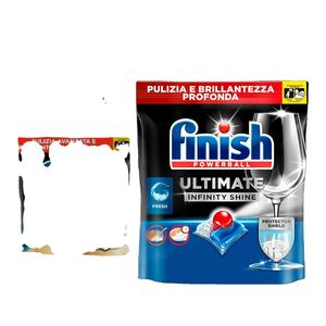 Tablettes lave-vaisselle Finish, Ultimate Plus Infinity Shine, 105 tablettes détergentes, éclat citronné, efficace contre la graisse - Product Image 1