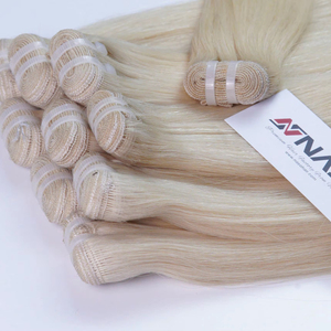 Extensions de cheveux tissés 100% cheveux vierges vietnamiens de qualité supérieure, couleur blonde, lisses naturelles, super double trame - Product Image 1