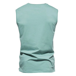 2024 conception personnalisée débardeur pour hommes col en V débardeur en coton pour hommes confortable et ajusté débardeur pour hommes - Product Image 3