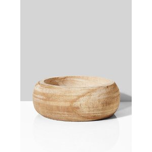 Bol de service élégant et écologique en bois massif, fabriqué à la main, au design moderne et finition polie, pour la décoration de la maison et de la cuisine - Product Image 4