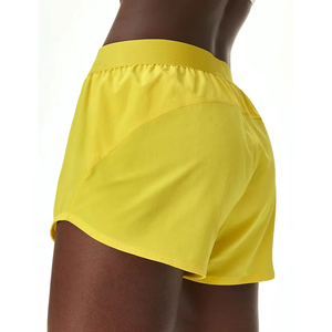 Shorts décontractés en polyester à taille haute et coupe ajustée pour femmes, respirants, tendance printemps-été - Product Image 4