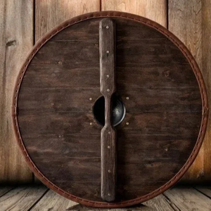 โล่ยุคกลางทำมือ CH ขนาด 24 นิ้ว โล่ไวกิ้งจำลอง โล่คอสเพลย์อัศวิน โดยคาลวินแฮนดิคราฟท์ - Product Image 3