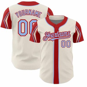 Custom Baseball Jerseys Personalized Name Number Customized Uniform Shirts for Team 100% Polyester Windproof Moisture-Wicking - Product Image 1