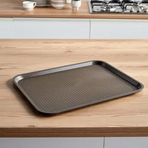 La última bandeja de servicio de acero ovalada plateada de calidad fantástica con diseño elegante con acabado natural de alta calidad - Product Image 4