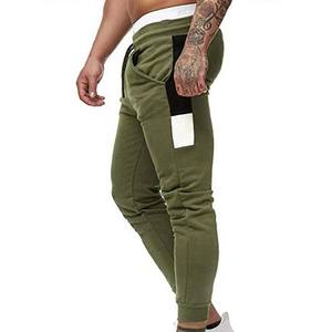 กางเกงวิ่งเอวสูงของผู้ชายทรงสลิมฟิตชุดออกกำลังกายระบายอากาศได้ดีสำหรับวิ่งลำลองด้านหน้ามีกระเป๋าหน้าเรียบแฟชั่น - Product Image 1