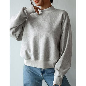 Sudadera Holgada de Forro Polar para Mujer, Personalizada con Bordado, Hombros Caídos, Cuello Alto - Product Image 5