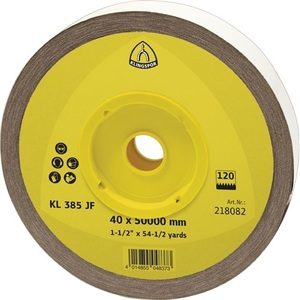 Rollo de tela abrasiva KL 385 JF 50 mm Grano 240 para metal Corindón de KLINGSPOR - Product Image 1