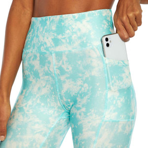 Customized Cotton Casual Mid Waist Yoga Leggings with Pockets <b>Tummy</b> <b>Control</b> Breathable Workout Running for Women - Product Image 3