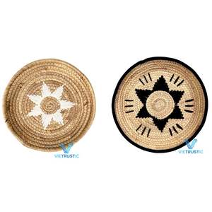 Plateau mural décoratif de style Art déco Vietrustic en jacinthe d'eau et coton mélangé pour la décoration de la chambre à coucher, cadeau d'anniversaire - Product Image 4