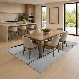 Tapis de salon en chenille antidérapant, imprimé numériquement, style moderne vintage, couleur terre cuite dorée, lavable en machine, vente en gros, modèle LXDP-0168 de RUGS DEPOT - Product Image 4