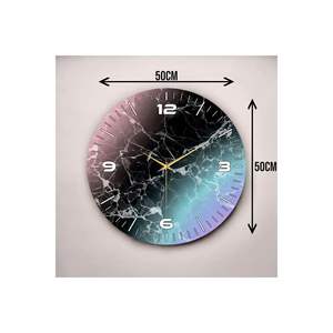 Patrón de mármol colorido 50cm Mesa silenciosa de madera Reloj de pared Número Regalo Artículo decorativo de mesa - Product Image 3