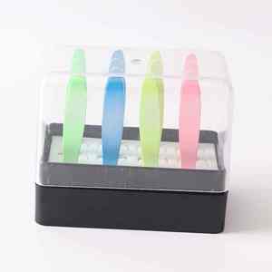 Mini pince à sourcils inclinée en acier inoxydable personnalisée de qualité supérieure disponible en couleurs personnalisées produit de haute qualité - Product Image 2