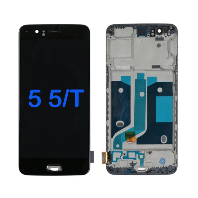 Original Touch Screen Digitizer Assembly Frame Replacement OnePlus 5 5T LCD Display 1 Year Warranty High Quality 100% Tested