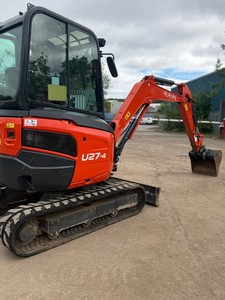 Mini-excavatrice Kubota U27-4 d'occasion la mieux notée, à bras zéro, hydraulique diesel, sur chenilles, prête à l'emploi, livraison rapide dans le monde entier - Product Image 2