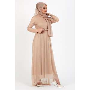 Vestido de Noche Elegante, Estilo Simple con Pliegues, Cintura Imperio, Poliéster, Tallas XL 4XL, Estilos Europeos y Americanos para Primavera/Verano, para Fiestas - Product Image 4