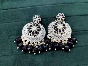 ต่างหูห้อยไข่มุกหินเงาลูกปัดสไตล์ดั้งเดิมสำหรับผู้หญิงเครื่องประดับแฟชั่นโลหะผสมสังกะสีดีไซน์สวยงามขายส่ง - Product Image 2