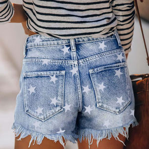 Plus Size Custom Streetwear Ladies 100% Cotton Shorts Fashion Shorts For <b>Women</b> <b>Work</b> Half Pants Loose Denim Jean Shorts for Girls - Product Image 2