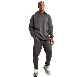 Survêtement surdimensionné pour hommes, jogging avec logo personnalisé, ensemble pantalon et sweat à capuche de marque privée OEM, ensemble de 2 pièces, ensemble de jogging vierge - Product Image 4