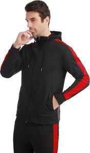 Survêtement léger personnalisé en polyester pour homme, à capuche, couleur unie, en polaire épaisse 350 GSM, respirant, séchage rapide, poches latérales, cordon de serrage - Product Image 3