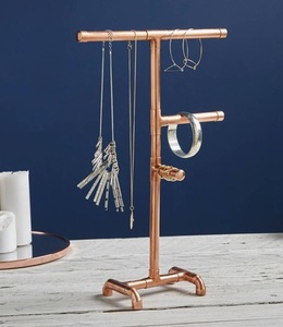 เครื่องประดับทองเหลืองโบราณต่างหูตั้งเก็บสร้อยคอเครื่องประดับยืนสำหรับความงามอุปกรณ์ส่วนตัวสำหรับผู้หญิง - Product Image 2