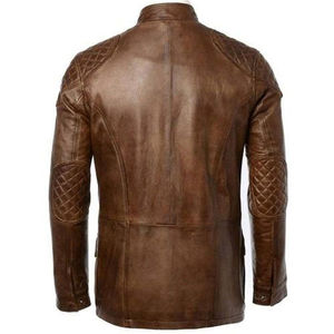 Nouvelle arrivée 2025 à la mode vente chaude Premium dernière mode Design élégant luxueux 100% véritable veste en cuir Vintage pour hommes - Product Image 6