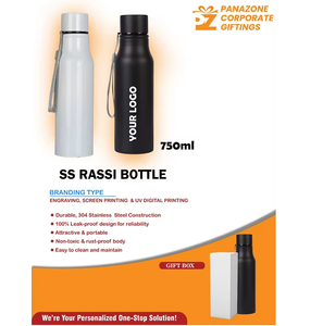 Bouteille d'eau en acier inoxydable Rassi, durable, étanche, idéale pour les voyages, la salle de sport, le bureau et l'hydratation quotidienne - Product Image 3