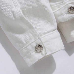 แจ็คเก็ตยีนส์ผ้าแคนวาสแฟชั่นสตรีทแวร์แบบยูนิเซ็กซ์ กันลม มีฮู้ด แขนยาว สไตล์ลำลอง สีและโลโก้ปรับแต่งได้ คุณภาพสูง ขายส่ง - Product Image 4