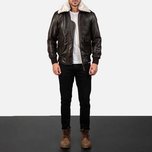 Chaqueta de Cuero Genuino para Hombre, Fabricante, Logotipo Personalizado, Corte Ajustado, Estilo Motero, Invierno, Moda, Impermeable, Pedidos al por Mayor, Marcas Globales, OEM - Product Image 3