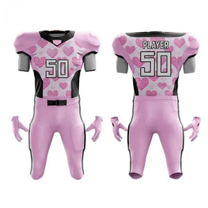 Uniformes de football américain personnalisés imprimés par sublimation, short 100% polyester respirant à séchage rapide, vêtements d'équipe, service OEM - Product Image 1