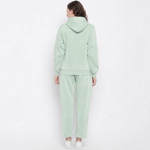 Rue élégante 2 pièces ensemble survêtement personnalisé bouffée imprimé survêtement pour femmes surdimensionné coton polaire en gros femmes survêtements - Product Image 3