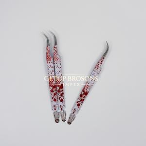 Pinzas para Pestañas GETUP BROSONS IMPEX Curve, Diseño de Halloween, Recubrimiento de Papel, Acero Inoxidable, Punta Suave, Antimagnéticas, de Precisión - Product Image 5