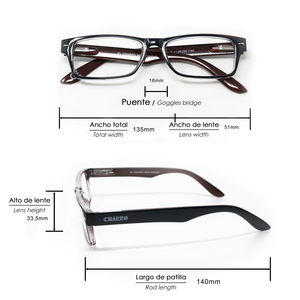 Occhiali da lettura Kansas, blu scuro/rosso. Ingrandimento +2.5 - Product Image 2