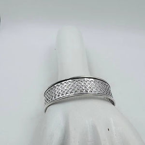 Brazalete de plata 92,5 texturizado Diseño moderno ajustable Pulseras elegantes únicas Brazaletes de moda - Product Image 1