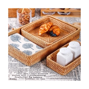 HIGH QUALITY Wicker Tray Mother of <b>Pearl</b> Inlay For Serving Gourmet Beverages And Adding A Luxurious Decorative Accent To Tables - Product Image 6