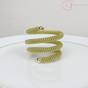 แหวนรองผ้าเช็ดปากโลหะดีไซน์หรูหรา พร้อมการตกแต่งระดับพรีเมียม สำหรับงานแต่งงาน งานเลี้ยงอาหารค่ำ ใช้งานได้ทุกวัน เป็นมิตรกับสิ่งแวดล้อม เหมาะสำหรับงานเฉลิมฉลอง - Product Image 3