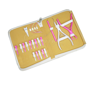 New Arrival High Quality Hair <b>Extension</b> Kit with Stainless Steel Pliers Micro <b>Beads</b> Pulling Needle Complete Set - Product Image 2