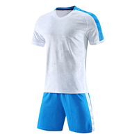 Ensemble d'entraînement de football unisexe quatre saisons à séchage rapide, confortable et de haute qualité, vêtements de sport à manches courtes pour la course et le football