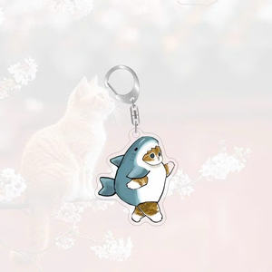 Adorable <b>Mica</b> Anime Keychain Toy Durable Cat in Shark Outfit for Gifts & Decor - Product Image 6