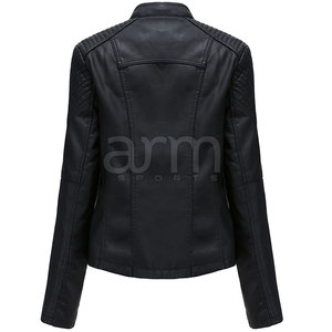 Factory Direct Sale New Arrival <b>Long</b> Sleeves Women <b>Leather</b> <b>Jacket</b> Customized Wholesale <b>Leather</b> Winter <b>Jacket</b> - Product Image 4